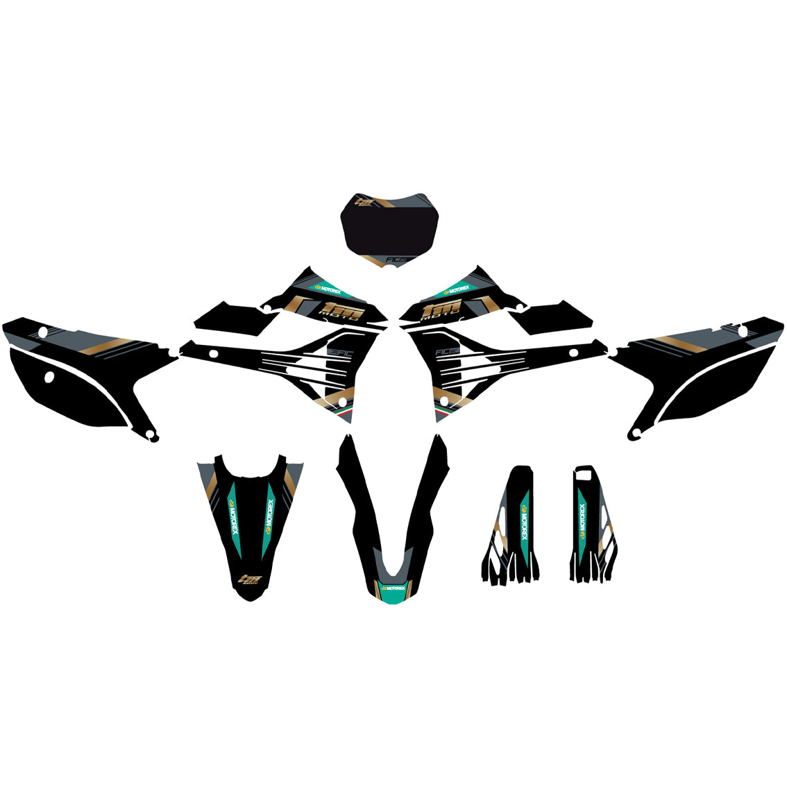 ALL TM CUSTOM BLACK EDITION REPLICA DESIGN CUSTOM GRAPHICS KIT