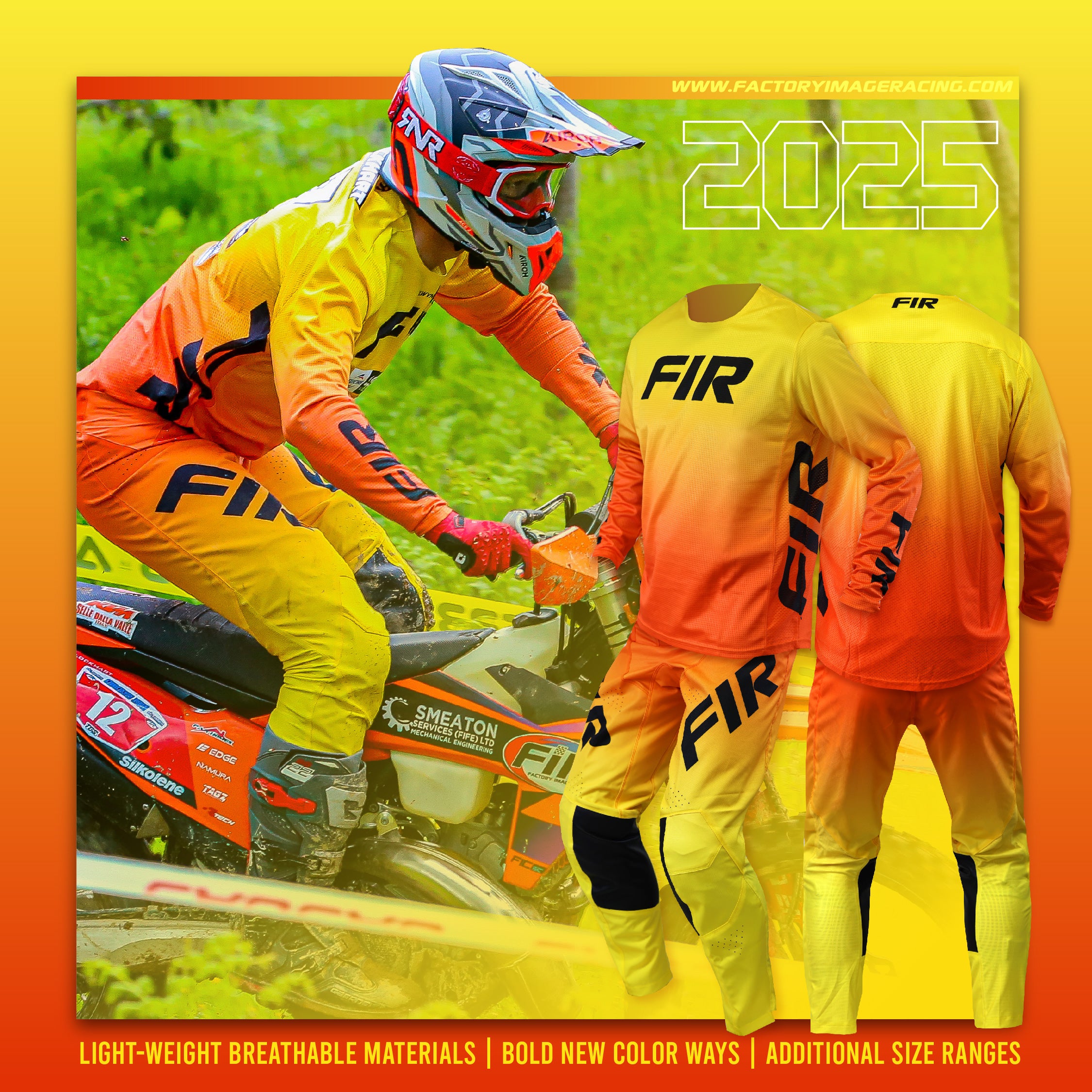 LITE FADE PANTS YELLOW – Factory Image Racing