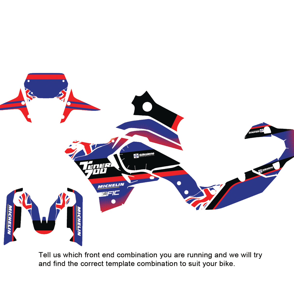 YAMAHA TENERE 700 CUSTOM GRAPHICS DECAL KIT