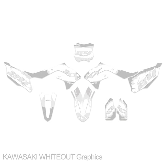 KAWASAKI KLX 110 2002 - 2009 Start From WHITEOUT Graphics kit