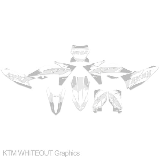 KTM EXC 125-450 2003 Start From WHITEOUT Graphics kit