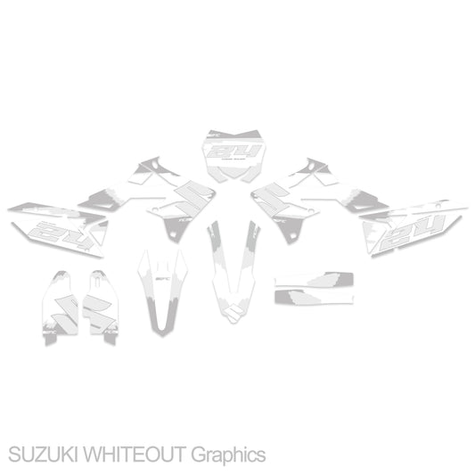 SUZUKI DR-Z 400-E 2000 - 2009 Start From WHITEOUT Graphics kit