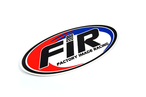 Fir Real Sticker FIR Factory Image Racing Oval Laminated Sticker 11cm x 5cm