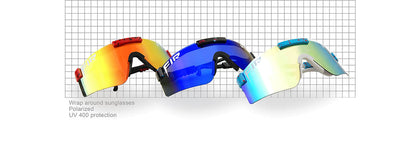 Black FIR Wrap Around Polarised UV400 Sunglasses
