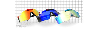 Light Blue FIR Wrap Around Polarised UV400 Sunglasses
