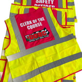 EVENT HI VIS BIBS FOR MARSHALS/STEWARDS FULL CUSTOMISATION